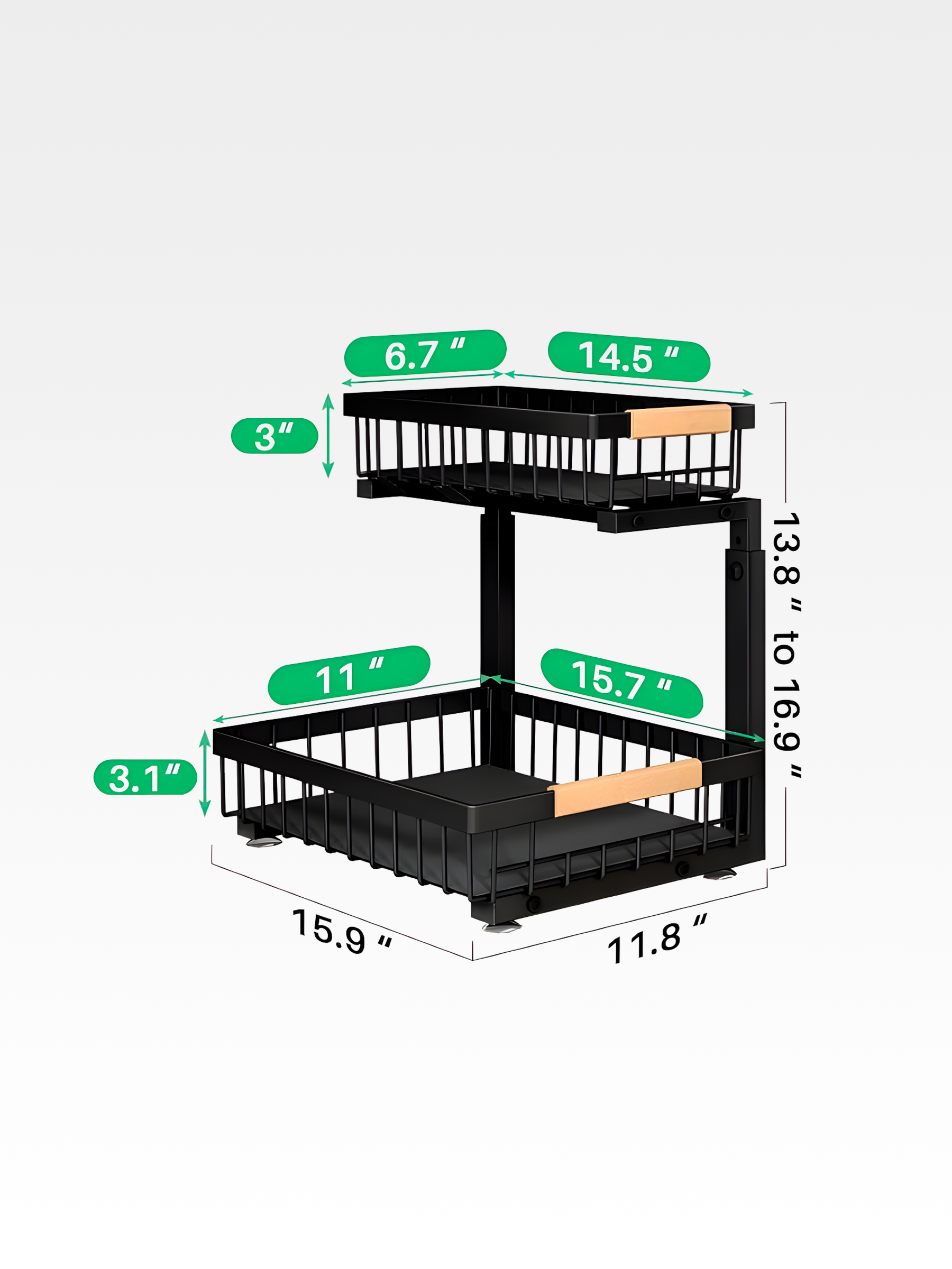Premium Under Sink Organizer (1-Pack or 2-Pack)