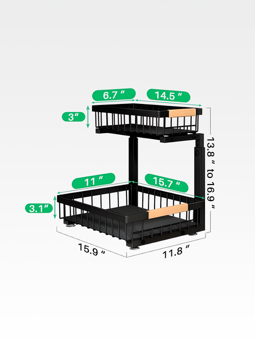Premium Under Sink Organizer (1-Pack or 2-Pack)
